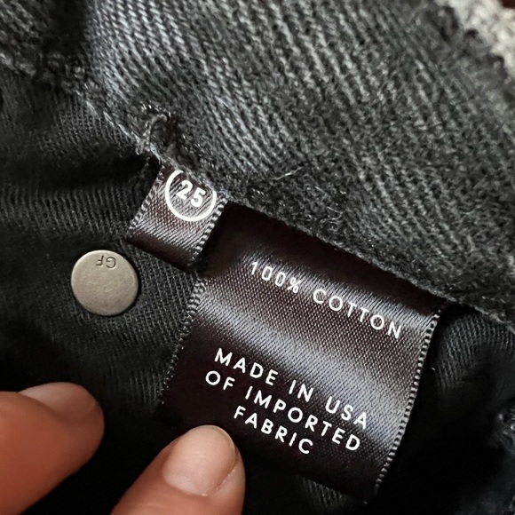GRLFRND Ripped High Rise Button Fly Jeans in Grey Black - Picture 13 of 14